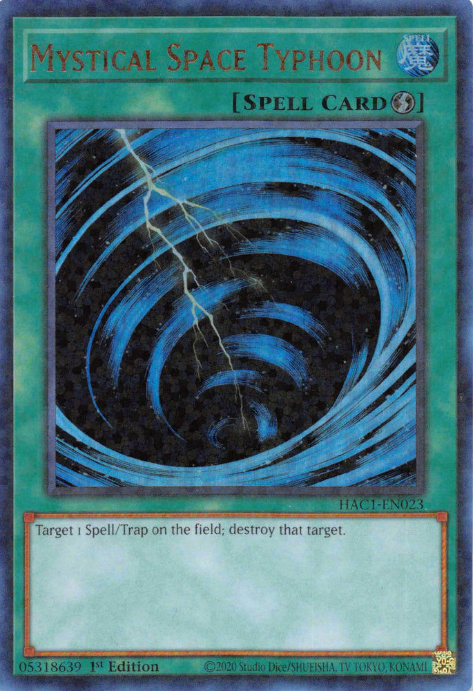 Mystical Space Typhoon (Duel Terminal) [HAC1-EN023] Parallel Rare Yu-Gi-Oh!