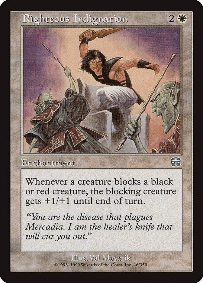 Righteous Indignation [Mercadian Masques] Magic: The Gathering