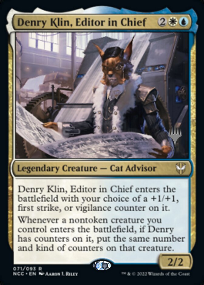 Denry Klin, Editor in Chief (Promo Pack) [Streets of New Capenna Commander Promos] Magic: The Gathering
