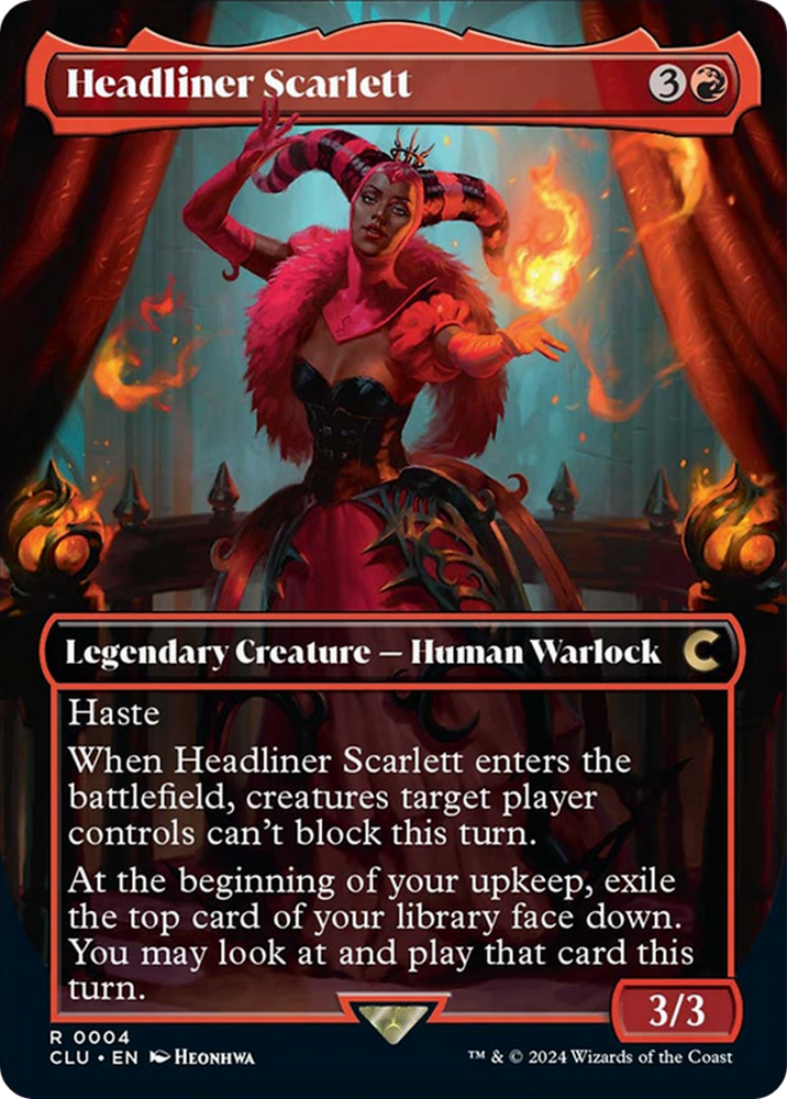 Headliner Scarlett (Borderless) [Ravnica: Clue Edition] Magic: The Gathering