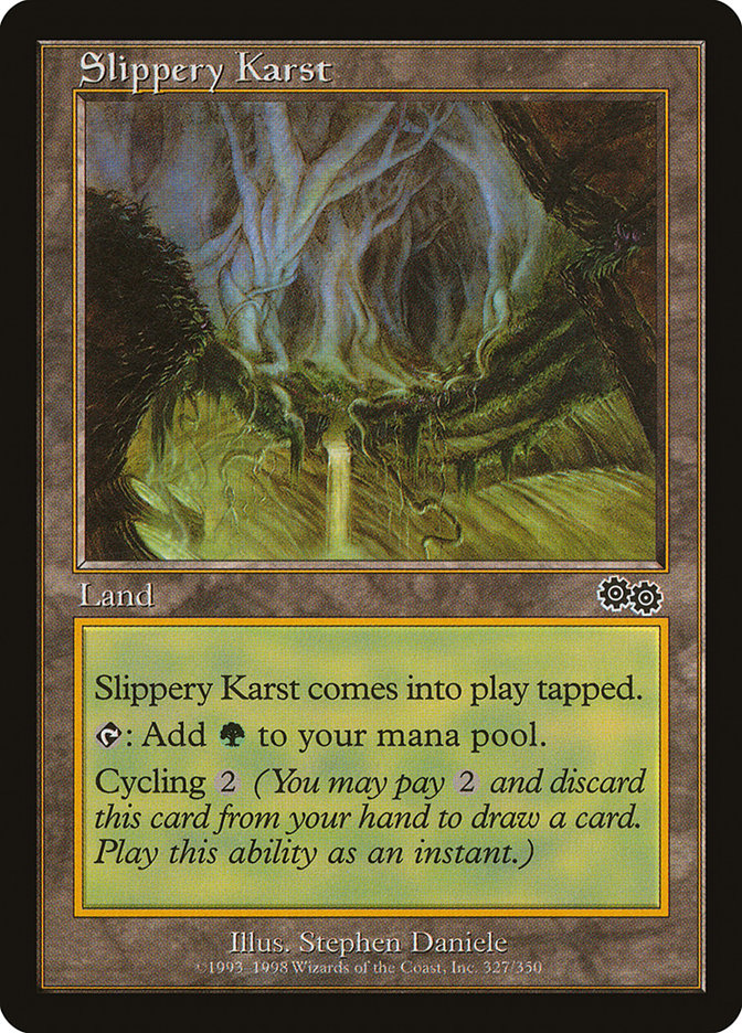 Slippery Karst [Urza's Saga] Magic: The Gathering