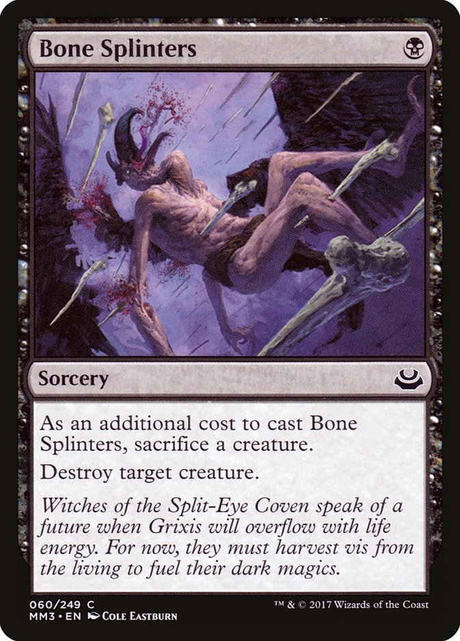 Bone Splinters [Modern Masters 2017] Magic: The Gathering