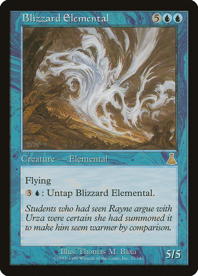 Blizzard Elemental [Urza's Destiny] Magic: The Gathering