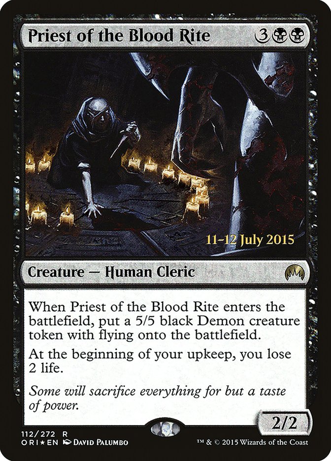 Priest of the Blood Rite [Magic Origins Prerelease Promos] Magic: The Gathering