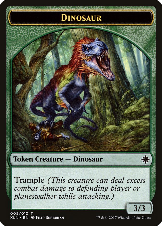 Dinosaur Token [Ixalan Tokens] Magic: The Gathering