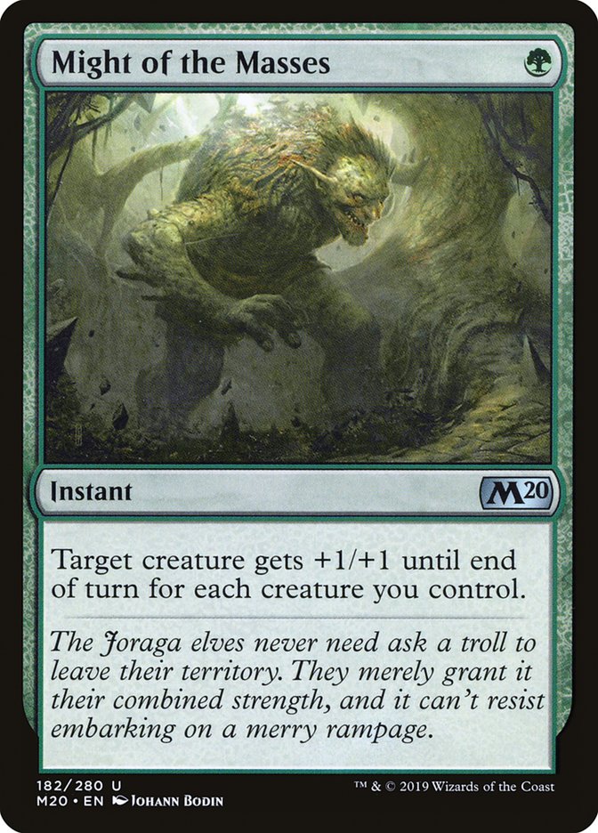 Might of the Masses [Core Set 2020] Magic: The Gathering