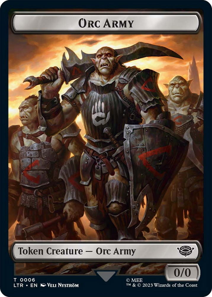 Food (10) // Orc Army (06) Double-Sided Token [The Lord of the Rings: Tales of Middle-Earth Tokens] Magic: The Gathering