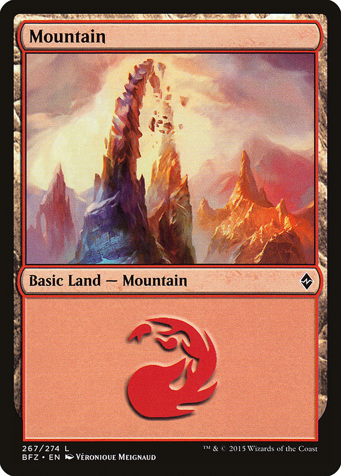 Mountain (267a) [Battle for Zendikar] Magic: The Gathering