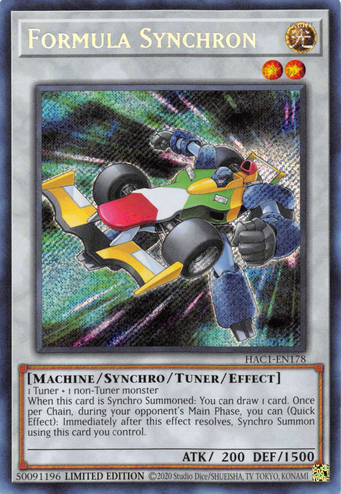 Formula Synchron [HAC1-EN178] Secret Rare Yu-Gi-Oh!