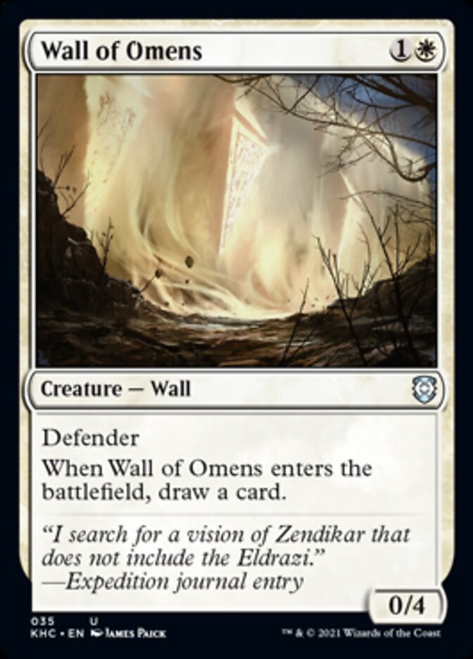 Wall of Omens [Kaldheim Commander] Magic: The Gathering