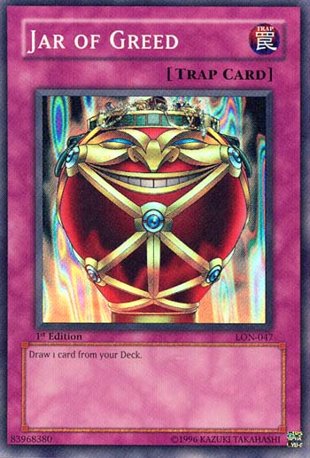 Jar of Greed [LON-047] Super Rare Yu-Gi-Oh!