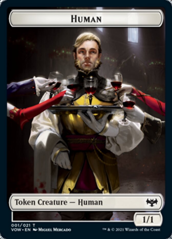 Human (001) // Zombie (005) Double-Sided Token [Innistrad: Crimson Vow Tokens] Magic: The Gathering