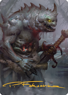 Gray Slaad Art Card (Gold-Stamped Signature) [Commander Legends: Battle for Baldur's Gate Art Series] Magic: The Gathering