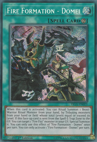 Fire Formation - Domei [FIGA-EN019] Secret Rare Yu-Gi-Oh!