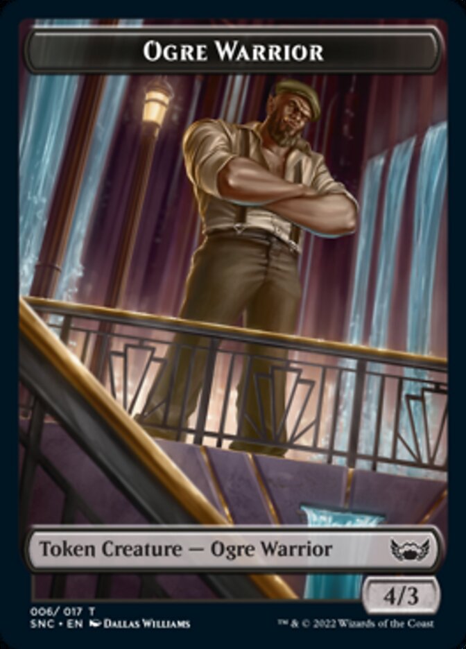 Ogre Warrior // Wizard Double-Sided Token [Streets of New Capenna Tokens] Magic: The Gathering