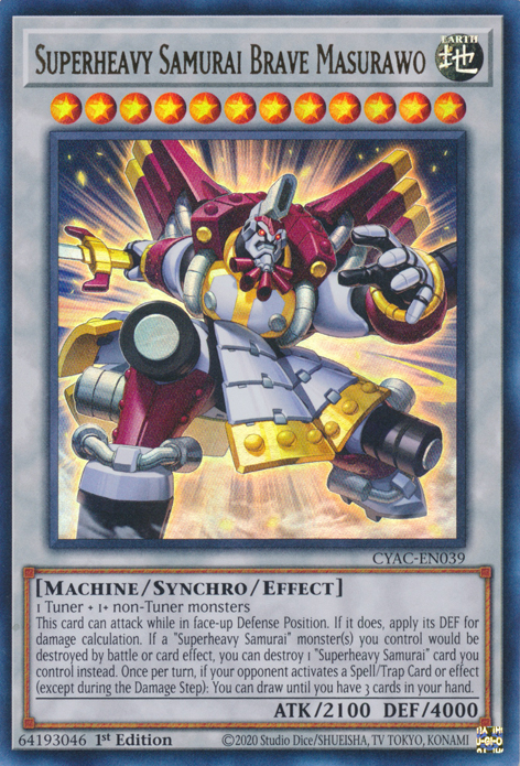 Superheavy Samurai Brave Masurawo [CYAC-EN039] Ultra Rare Yu-Gi-Oh!