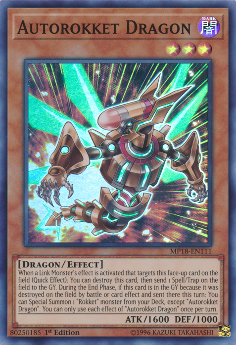 Autorokket Dragon [MP18-EN111] Super Rare Yu-Gi-Oh!