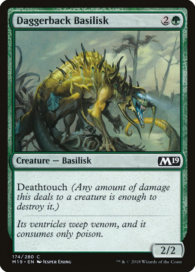 Daggerback Basilisk [Core Set 2019] Magic: The Gathering
