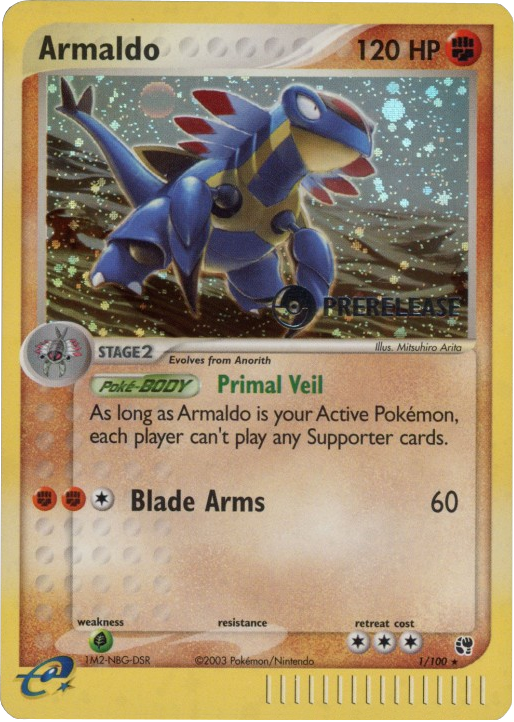 Armaldo (1/100) (Prerelease Promo) [EX: Sandstorm] Pokémon