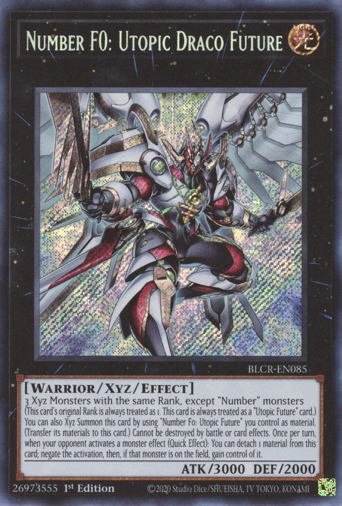 Number F0: Utopic Draco Future [BLCR-EN085] Secret Rare Yu-Gi-Oh!