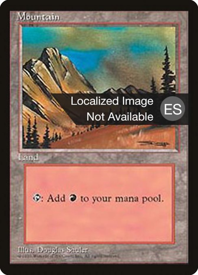 Mountain (C) [Fourth Edition (Foreign Black Border)] Magic: The Gathering