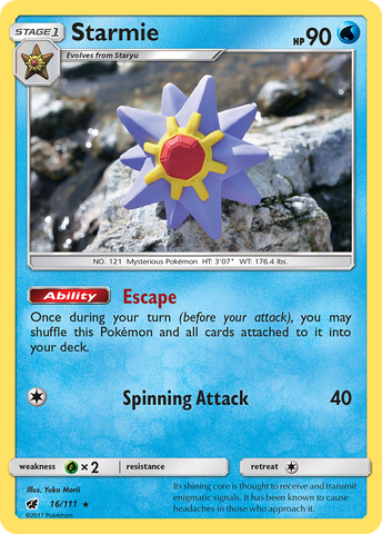 Starmie (16/111) [Sun & Moon: Crimson Invasion] Pokémon