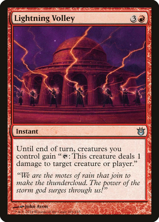 Lightning Volley [Born of the Gods] Magic: The Gathering