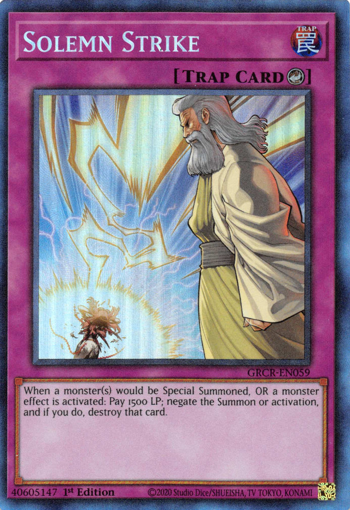 Solemn Strike [GRCR-EN059] Collector's Rare Yu-Gi-Oh!