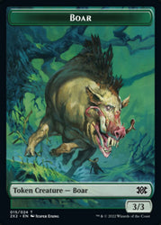 Boar // Knight Double-Sided Token [Double Masters 2022 Tokens] Magic: The Gathering