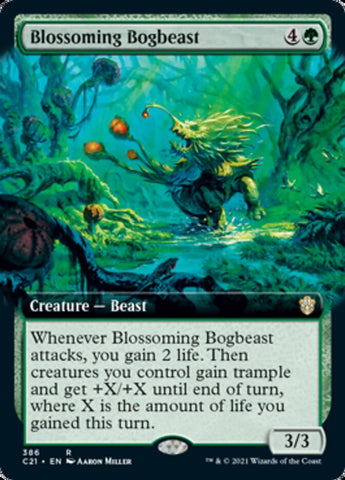 Blossoming Bogbeast (Extended Art) [Commander 2021] Magic: The Gathering