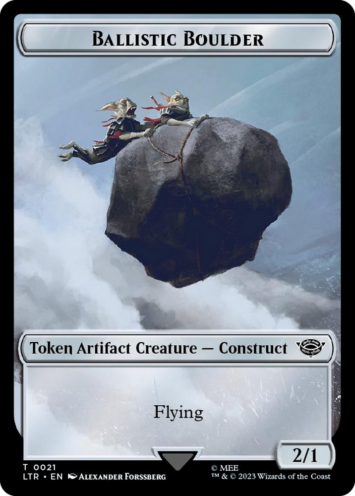 Ballistic Boulder // Food (0022) Double-Sided Token (Surge Foil) [The Lord of the Rings: Tales of Middle-Earth Tokens] Magic: The Gathering