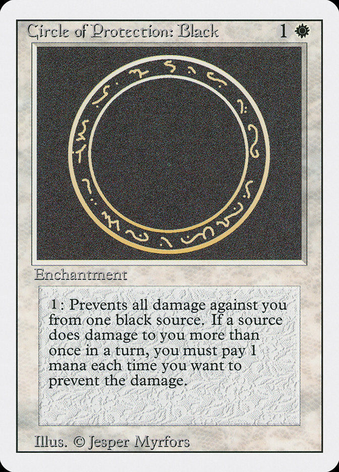 Circle of Protection: Black [Revised Edition] Magic: The Gathering