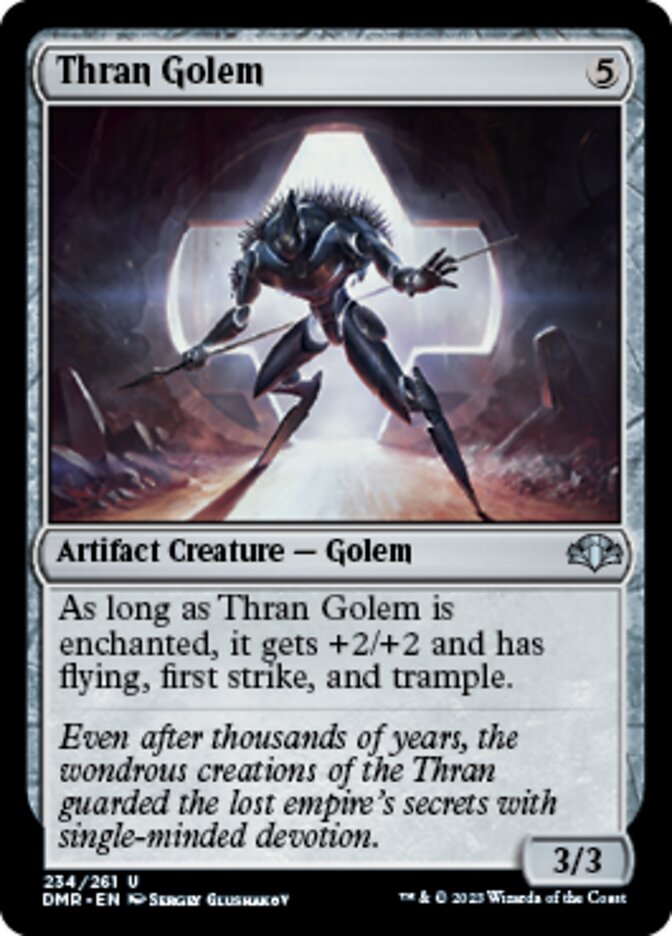Thran Golem [Dominaria Remastered] Magic: The Gathering
