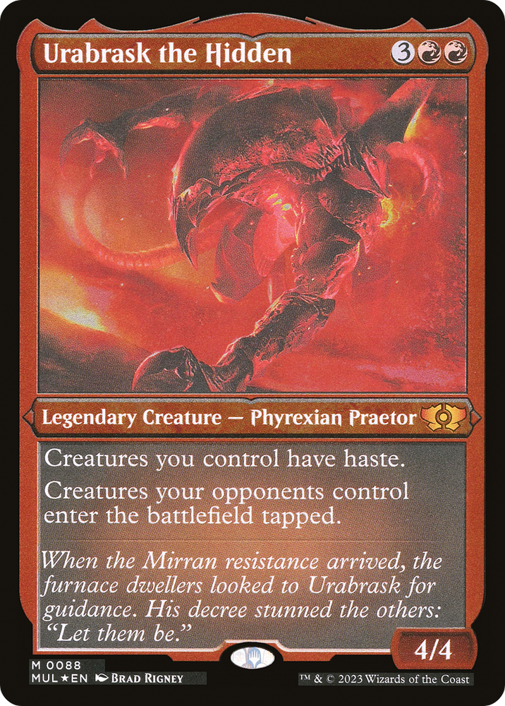 Urabrask the Hidden (Foil Etched) [Multiverse Legends] Magic: The Gathering