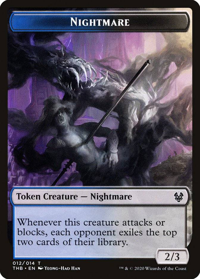 Satyr // Nightmare Double-Sided Token [Theros Beyond Death Tokens] Magic: The Gathering