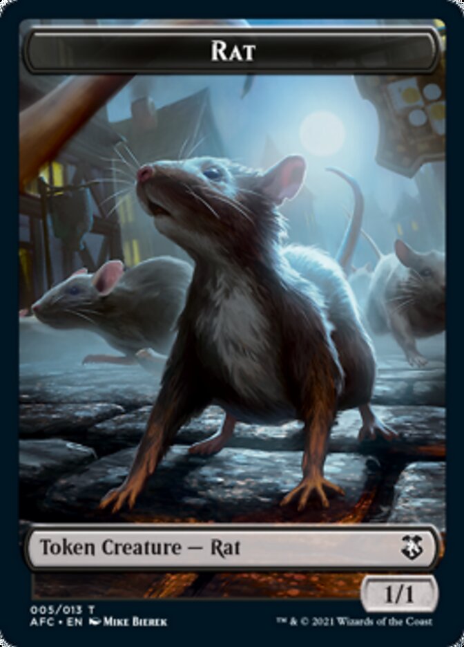 Rat // Zombie Double-Sided Token [Dungeons & Dragons: Adventures in the Forgotten Realms Commander Tokens] Magic: The Gathering