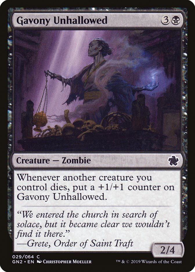 Gavony Unhallowed [Game Night 2019] Magic: The Gathering