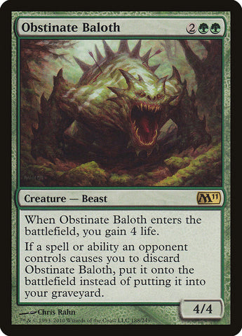 Obstinate Baloth [Magic 2011] Magic: The Gathering