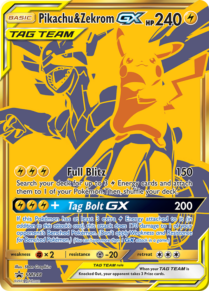 Pikachu & Zekrom GX (SM248) (Jumbo Card) [Sun & Moon: Black Star Promos] Pokémon