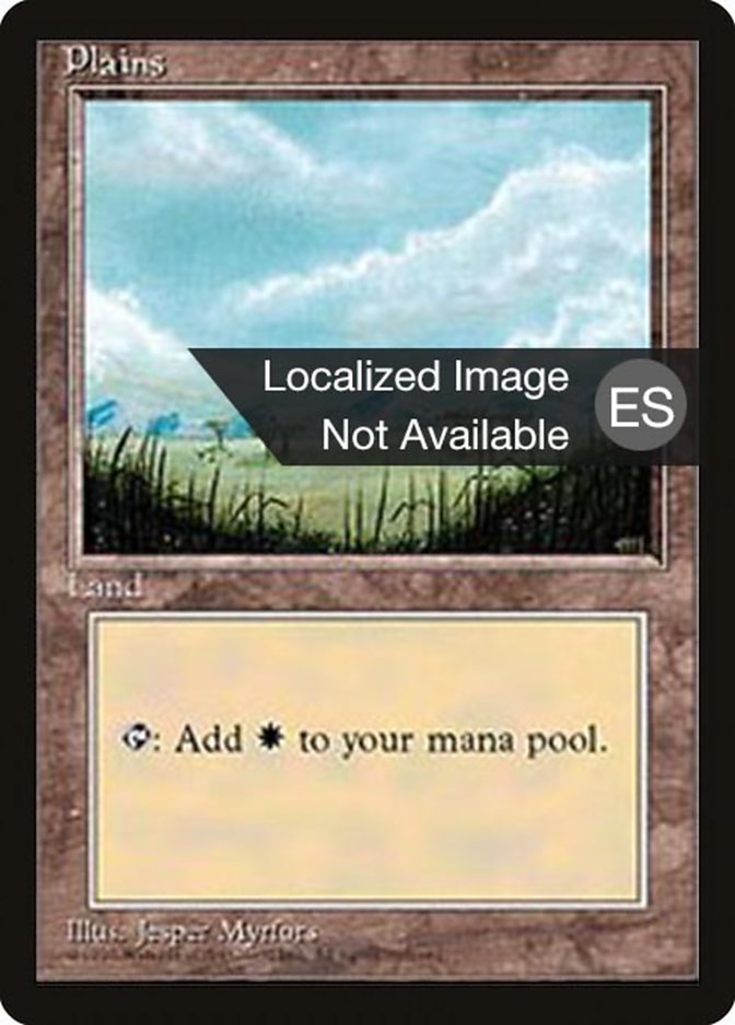Plains (B) [Fourth Edition (Foreign Black Border)] Magic: The Gathering