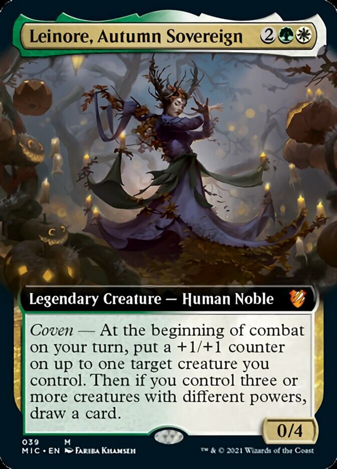 Leinore, Autumn Sovereign (Extended Art) [Innistrad: Midnight Hunt Commander] Magic: The Gathering