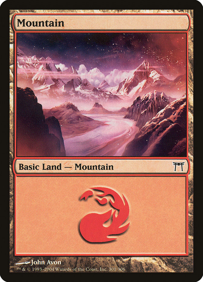 Mountain (301) [Champions of Kamigawa] Magic: The Gathering