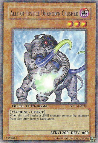 Ally of Justice Unknown Crusher [DT01-EN079] Rare Yu-Gi-Oh!