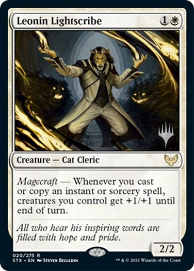 Leonin Lightscribe (Promo Pack) [Strixhaven: School of Mages Promos] Magic: The Gathering