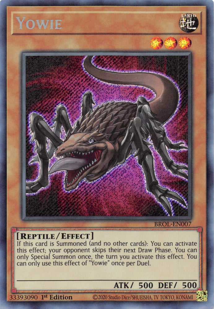 Yowie [BROL-EN007] Secret Rare Yu-Gi-Oh!