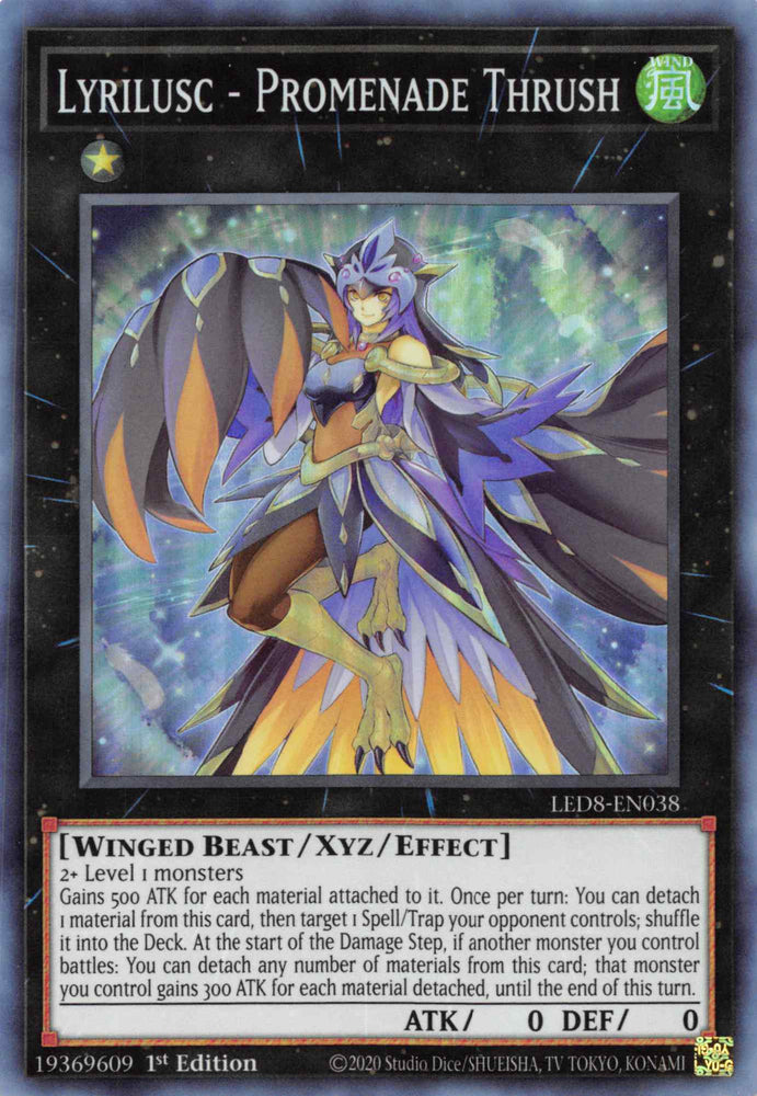 Lyrilusc - Promenade Thrush [LED8-EN038] Super Rare Yu-Gi-Oh!