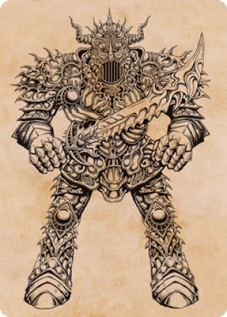 Iron Golem (Showcase) Art Card [Dungeons & Dragons: Adventures in the Forgotten Realms Art Series] Magic: The Gathering