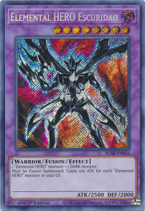 Elemental Hero Escuridao [BLAR-EN056] Secret Rare Yu-Gi-Oh!