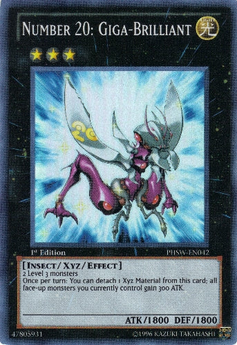 Number 20: Giga-Brilliant [PHSW-EN042] Super Rare Yu-Gi-Oh!