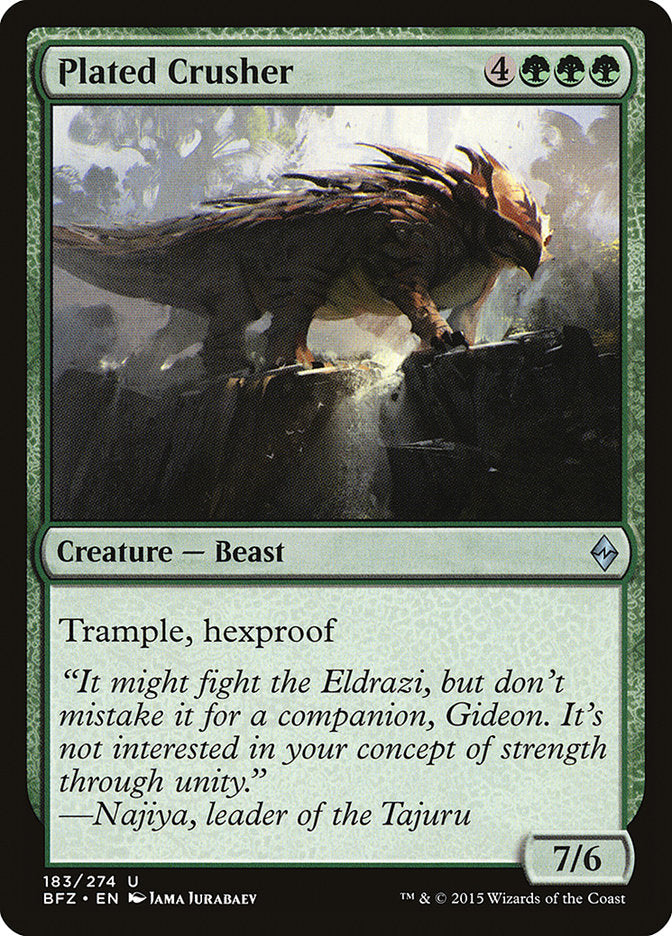 Plated Crusher [Battle for Zendikar] Magic: The Gathering